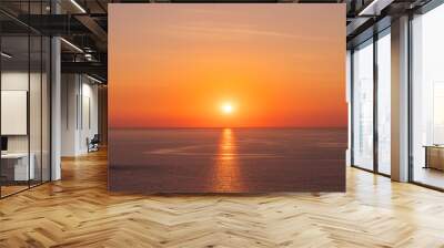 Beautiful sunset on Andaman sea at Windmill View Point near Laem Promthep Cape, Phuket, Thailand Wall mural