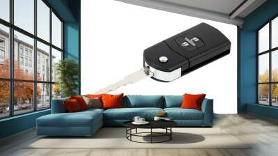 Modern remote car key on white background Wall mural