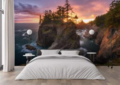 Oregon Coast with sea stack, USA Wall mural