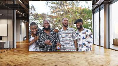 picture of group african american friends having fun together Wall mural