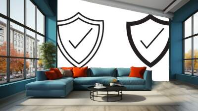 Durable vector icon in solid and outline style Wall mural