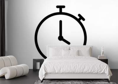 Fasting time vector line icon illustration. Wall mural