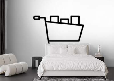 Full cart liner icon vector set. Wall mural