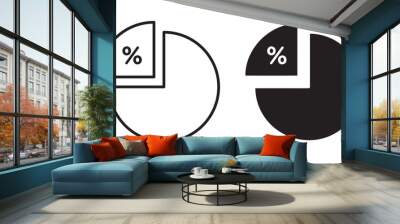 Ratio vector icon in solid and outline style Wall mural