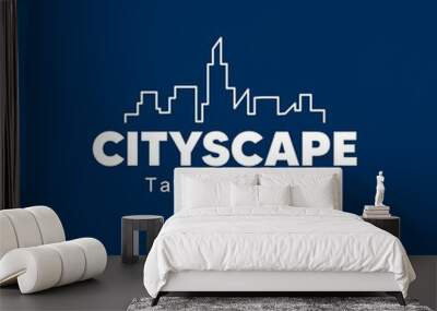 city scape logo vector design Wall mural