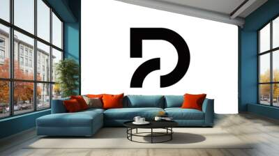 f d fd df initial logo design vector template Wall mural