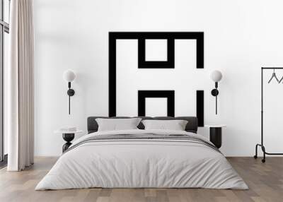 h c hc ch initial logo design vector template Wall mural