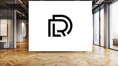 r d initial logo design vector graphic idea creative Wall mural