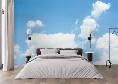 Beautiful blue sky with clouds Wall mural