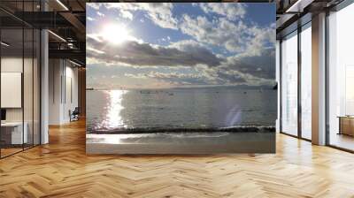 A beautiful ocean makes us happy. Wall mural