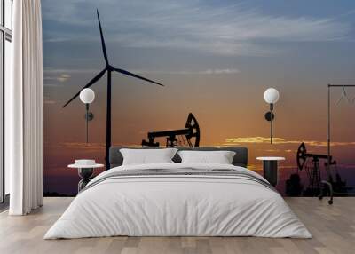 pump and wind turbine Wall mural