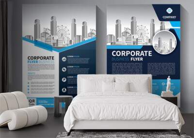 Cover design template corporate business annual report brochure poster company profile catalog magazine flyer booklet leaflet. Wall mural