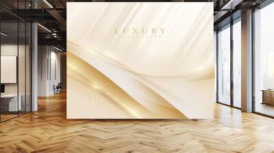 Luxury abstract gold background with glitter light effect decoration. Wall mural