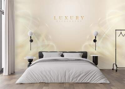 Luxury background with golden light effect decoration and bokeh elements. Wall mural