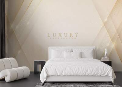 Luxury light brown pastel abstract background with golden lines sparkle. Illustration from vector about modern template design for a sweet and elegant feeling. Wall mural