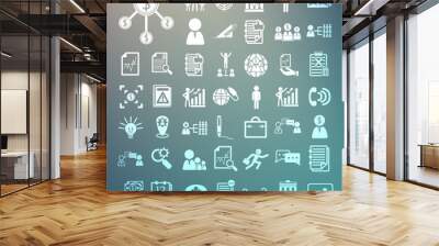 Business icons and Finance icons set.2  on Retina background Wall mural