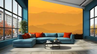 mountain layer level in thailand Wall mural