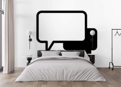 bubble speak icon trendy flat design  Wall mural