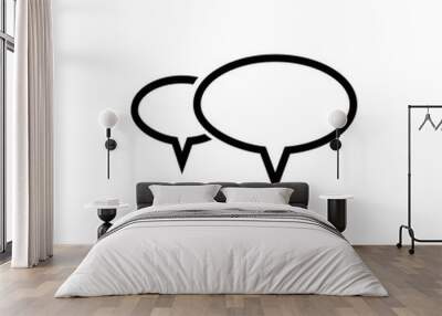 bubble speak icon trendy flat design  Wall mural