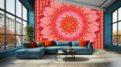 Ornamental round floral pattern Wall mural