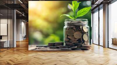 Growing Money: Savings, Investment, and Financial Growth Wall mural