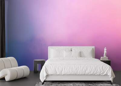 Abstract blurred background with soft pink and blue gradient. Wall mural