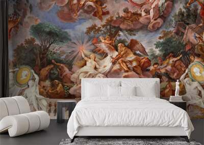  Art painting of ceiling in central hall of Villa Borghese, Rome Wall mural