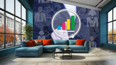 dollar button hand business engineering concept work company financial analysis on off costume Wall mural