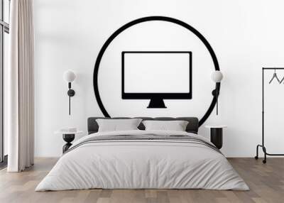 Icon monitor. Wall mural