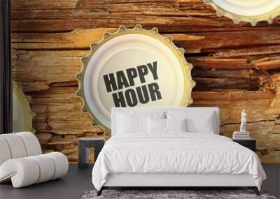 kronkorken ti happy hour I Wall mural