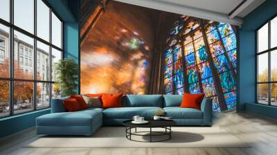 colorful stained glass Wall mural