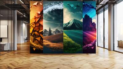 Four Parts of Creation Wall mural