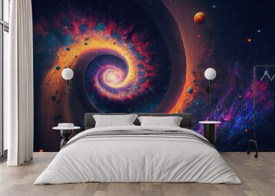 Galactic Vortex. Cosmic background. Wall mural