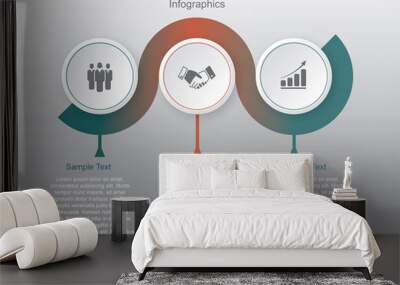 vector infographics template no.01 ver.J ( idea , graph , job ) Wall mural