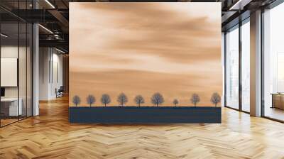 A row of trees Wall mural