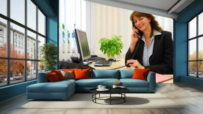 businesswoman Wall mural