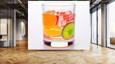 juice glass white background Wall mural