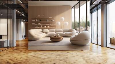 Soft curves and organic shapes furniture design with rounded lines Wall mural