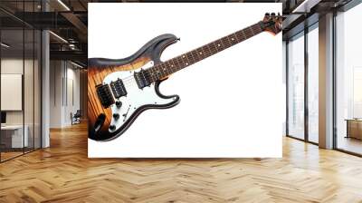 a guitar musical instrument isolated over transparent background Wall mural