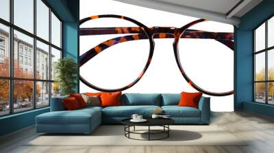 eyeglasses isolated over transparent background Wall mural