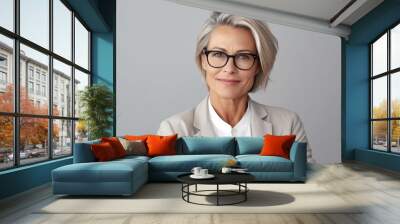 potrait of middle aged female CEO manager Wall mural