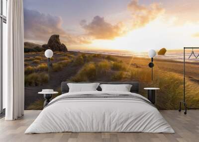 Kissing Rock at sunset, Gold Beach, Oregon Wall mural