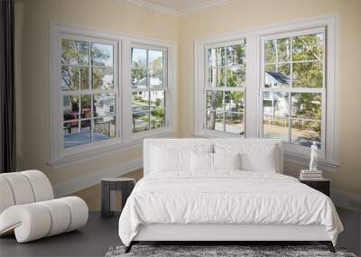 unfurnished bedroom with view, place your own furniture Wall mural