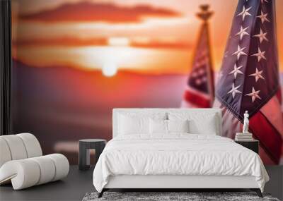 American flag for Memorial Day, 4th of July, Labour Day Wall mural