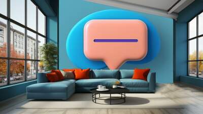 3d speech bubble chat message icon Wall mural