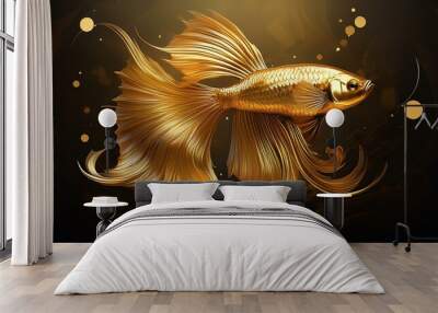 Golden Fish Wall mural