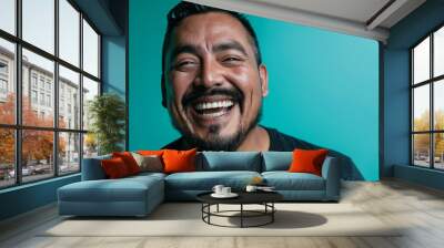 A man with a big smile on his face Wall mural