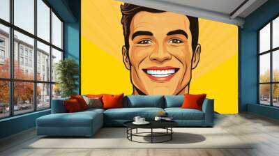 A man with a big smile on his face Wall mural