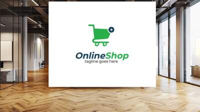 Online Shop Logo Design Wall mural