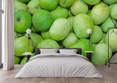 green mangoes in the markets Wall mural